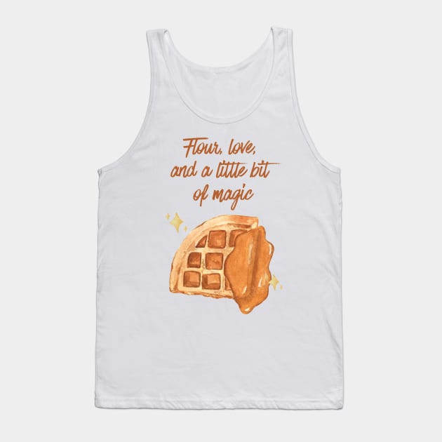 Flour, love,  and a little bit  of magic - Waffle Tank Top by shopfindingbeni